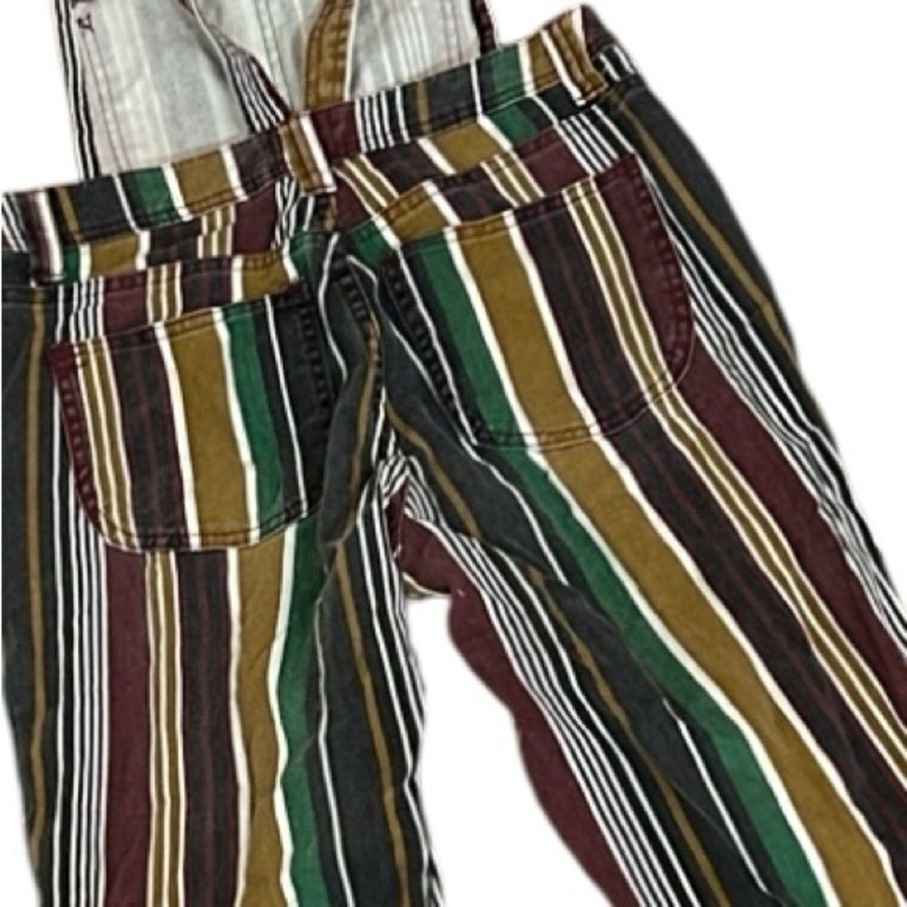 BDG Multicolor Striped Overalls a small - Picture 7 of 13